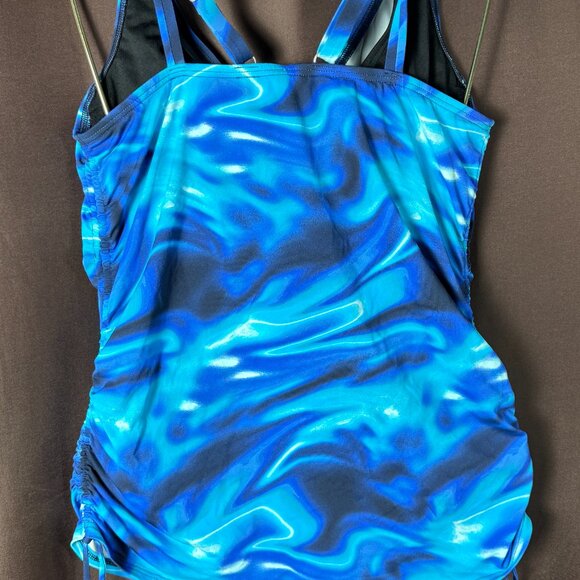 Lands' End Women's 4R, 2-4L‎ Adjustable Underwire Tankini Swimsuit Top Chlorine - Picture 13 of 15